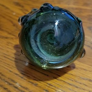 Swirling Green Glass art piece